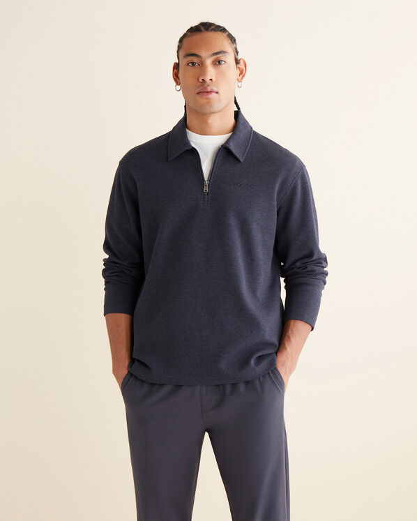 Junction Knit Twill Zip Polo