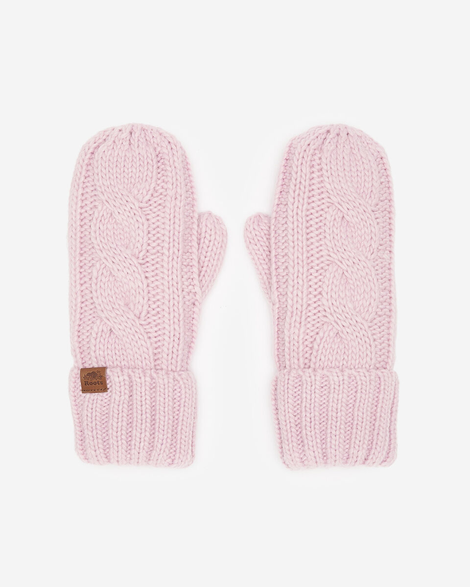 Mitaines en tricot torsad&eacute; Olivia pour adulte