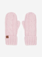 Mitaines en tricot torsad&eacute; Olivia pour adulte