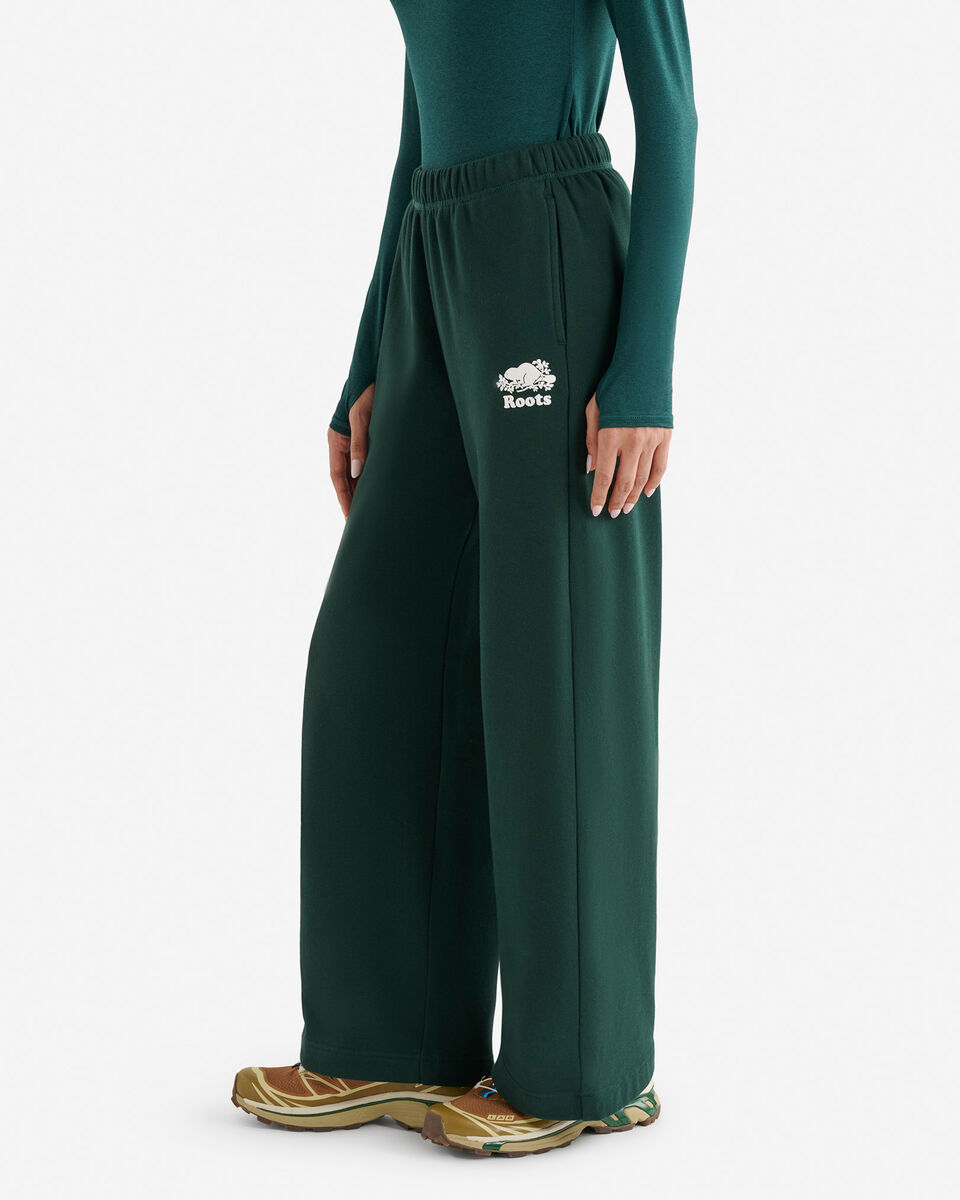 Pantalon à jambe large en molleton de coton bio Cooper