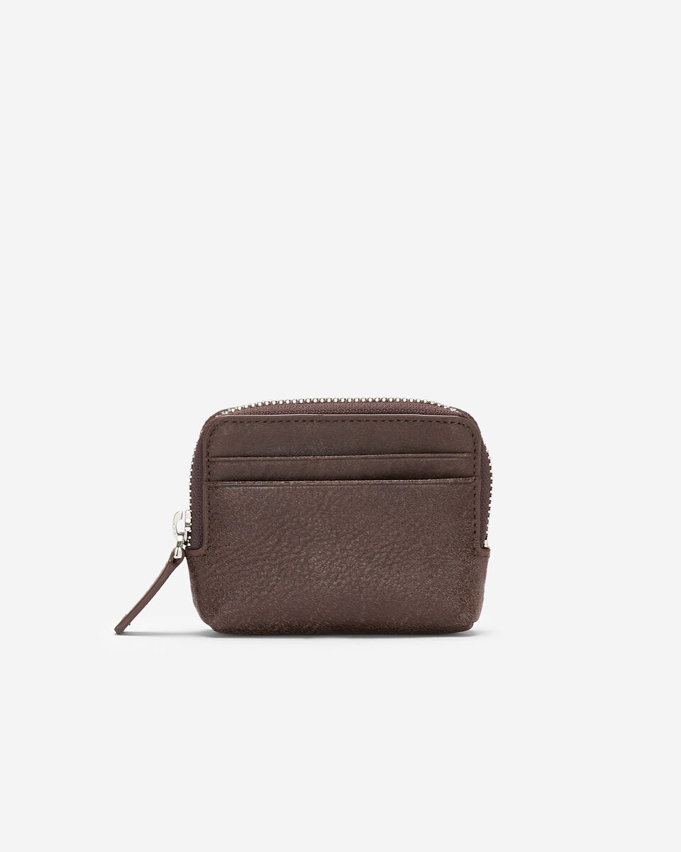 Pochette &agrave; glissi&egrave;re pour cartes en cuir Tribe
