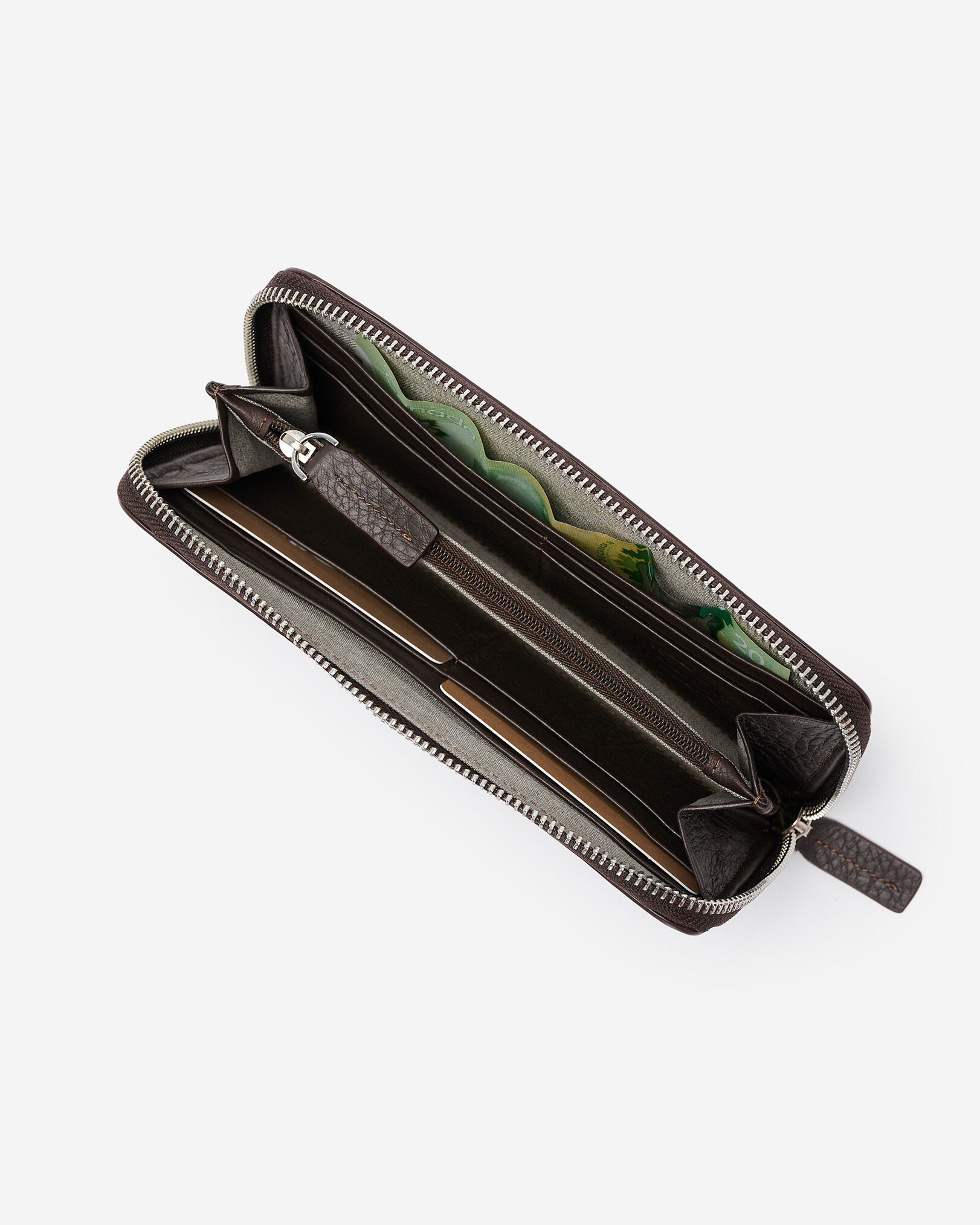 Zip Around Clutch Cloud