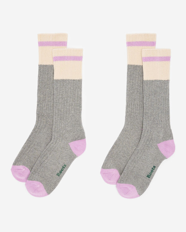 2 paires de chaussettes en coton Cabane pour adultes