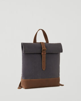 Canvas Rolled Top Backpack