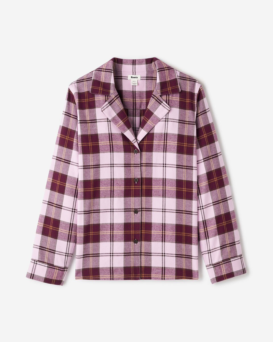 Chemise de pyjama &agrave; carreaux pour femme