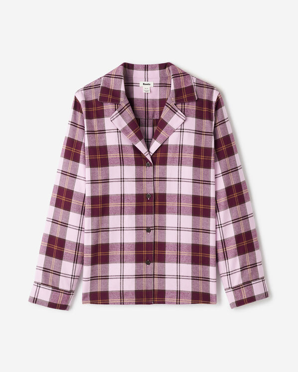 Chemise de pyjama &agrave; carreaux pour femme