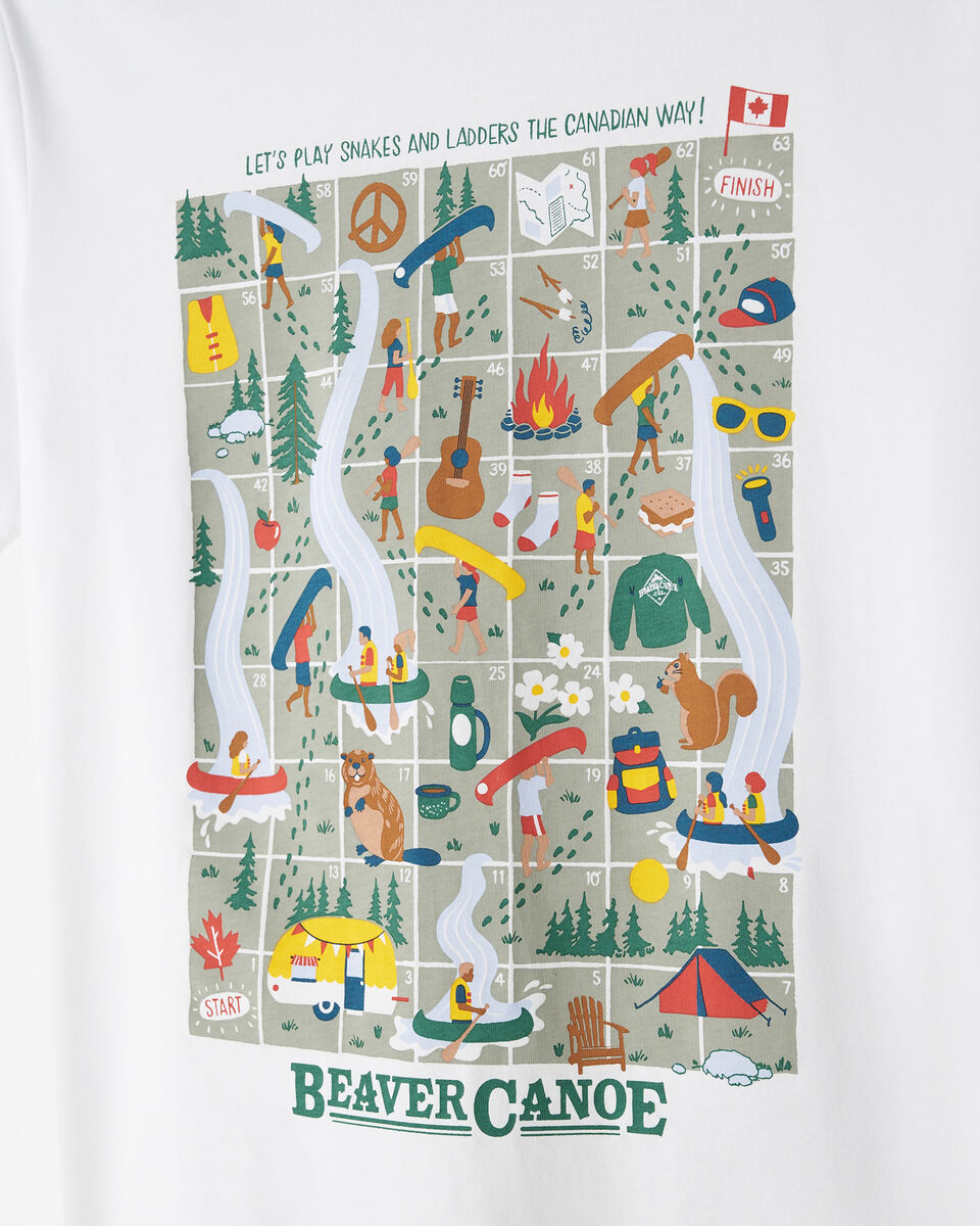 Kids Beaver Canoe Snakes And Ladders T-Shirt