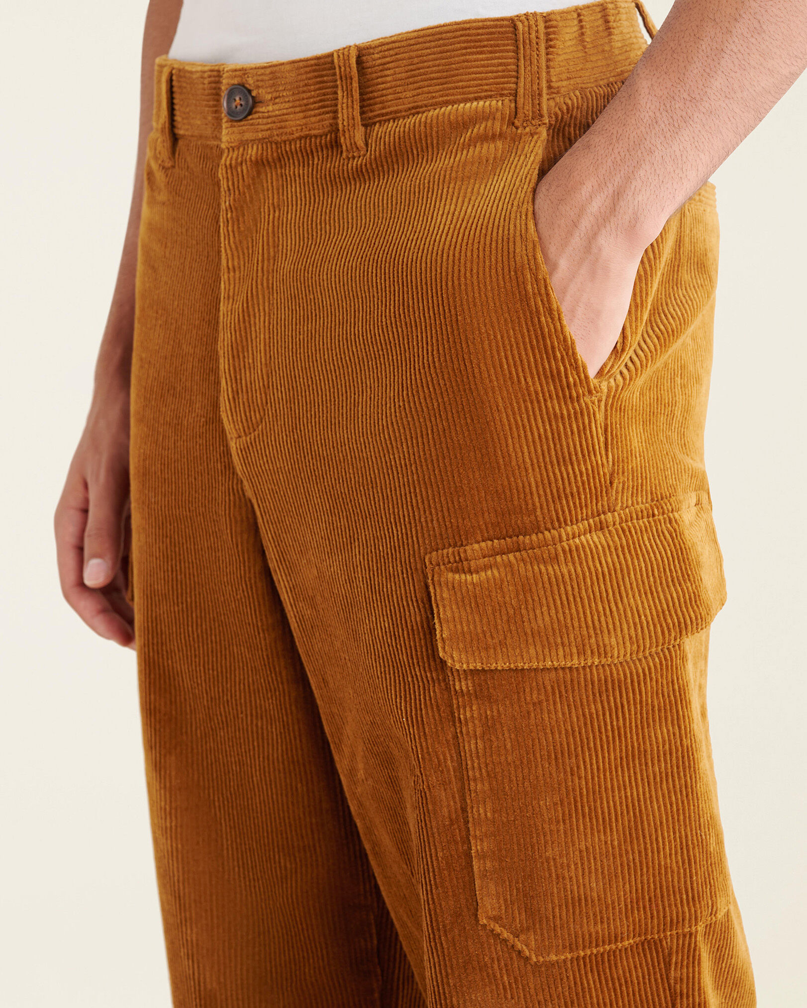 Cord cargo trousers store