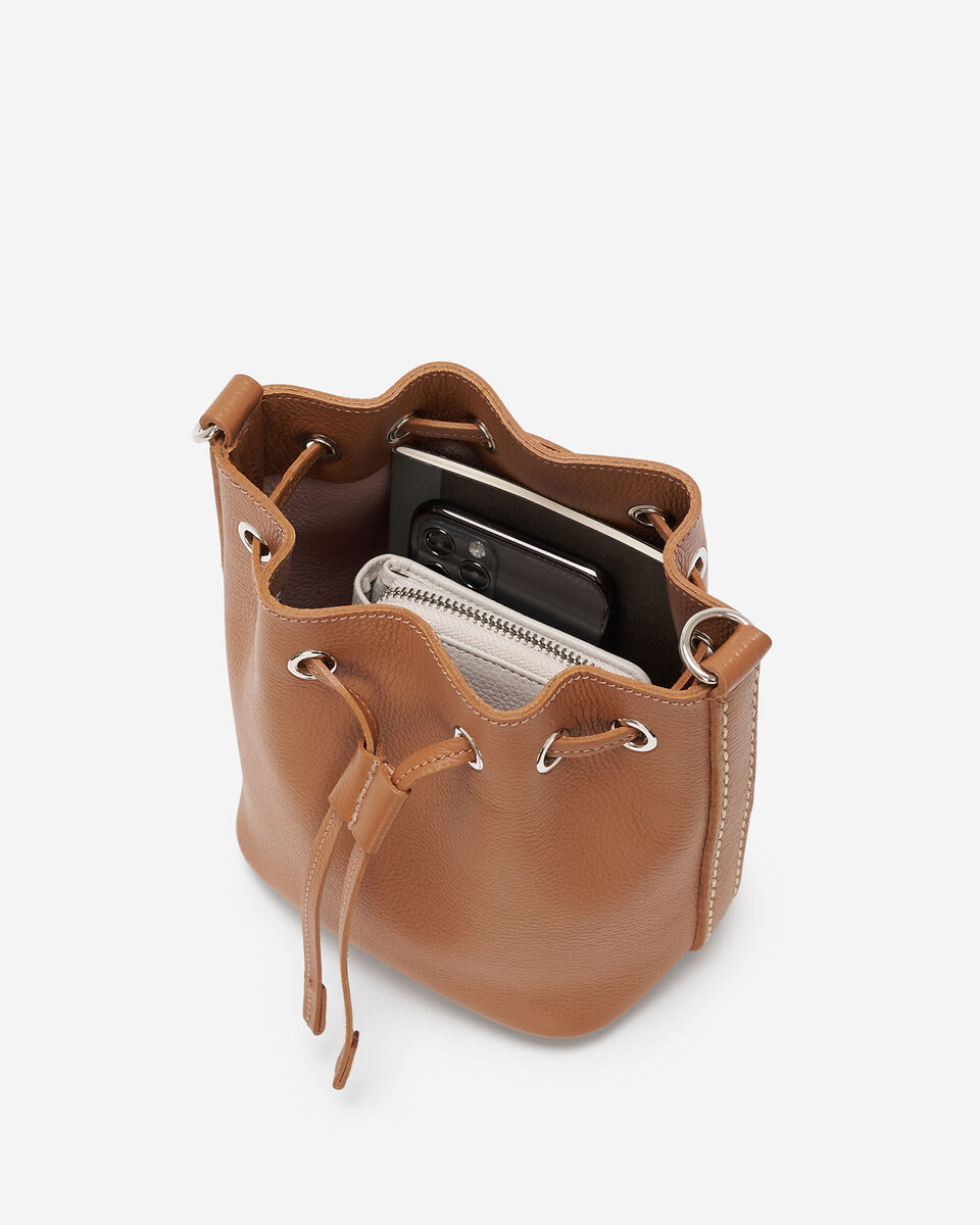 Mini sac seau 2.0 en cuir Cervino