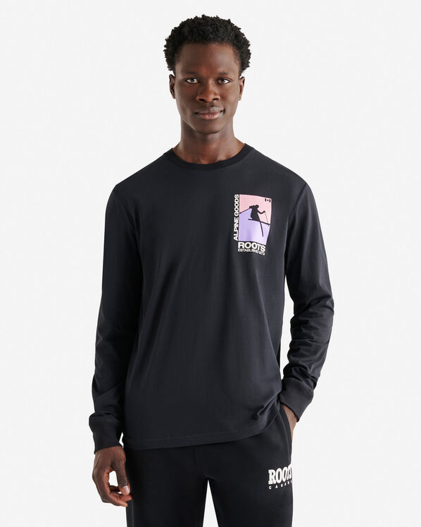T-shirt à manches longues rétro alpin pour homme