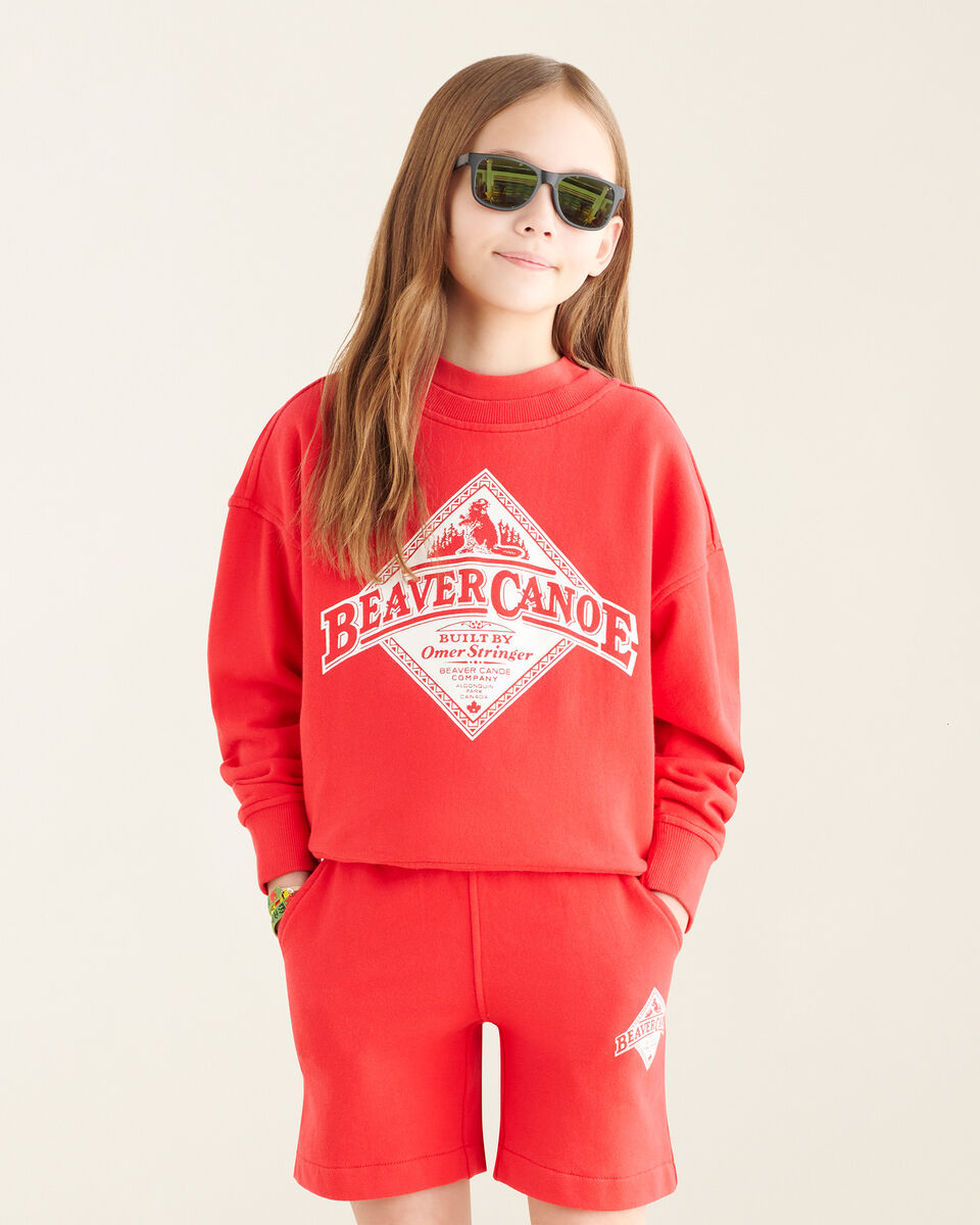 Kids Beaver Canoe Relaxed Crew Sweatshirt