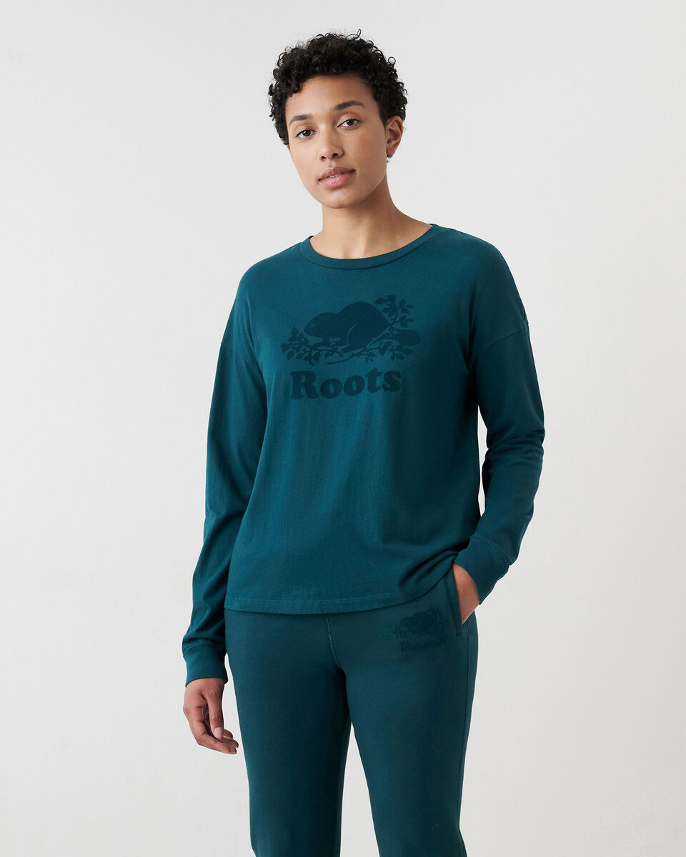 T-shirt à manches longues Cooper le castor en coton bio pour femme
