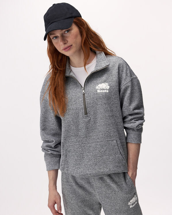 Organic Cooper Relaxed Quarter Zip Stein