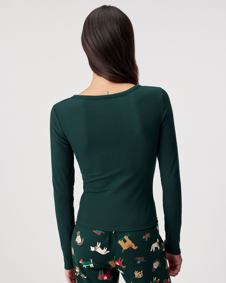 Chandail de pyjama &agrave; col boutonn&eacute; de No&euml;l