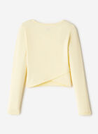 T-shirt sport &agrave; ourlet tulipe ajust&eacute; pour filles