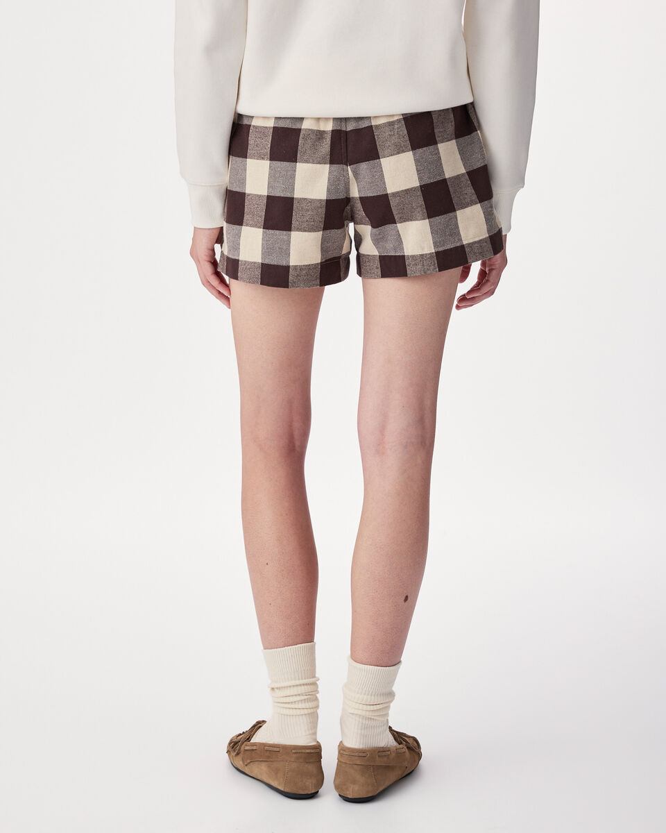 Short de pyjama &agrave; carreaux pour femme