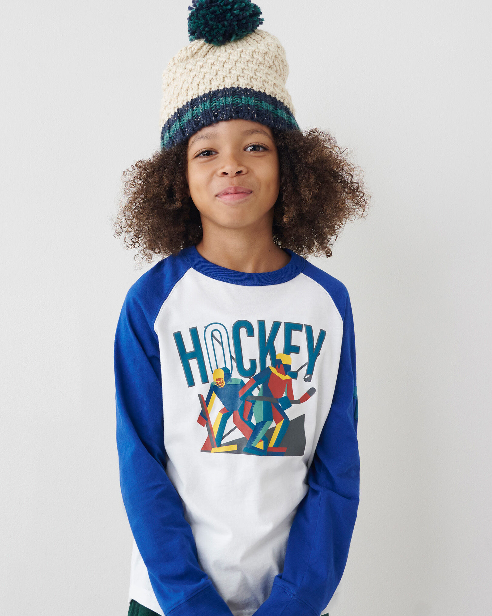 Kids Hockey Raglan T Shirt Graphic T Shirts Roots