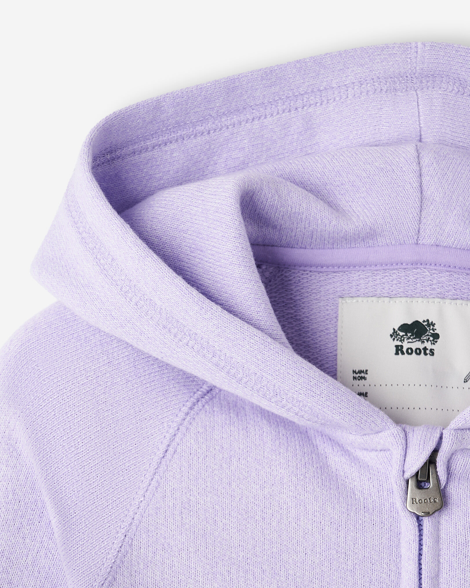 Chandail original à capuchon et glissière en jersey bouclette de coton bio pour tout-petits