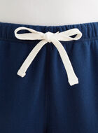 Pantalon original ajusté à cheville côtelée en molleton de coton bio (entrejambe : 28 po)