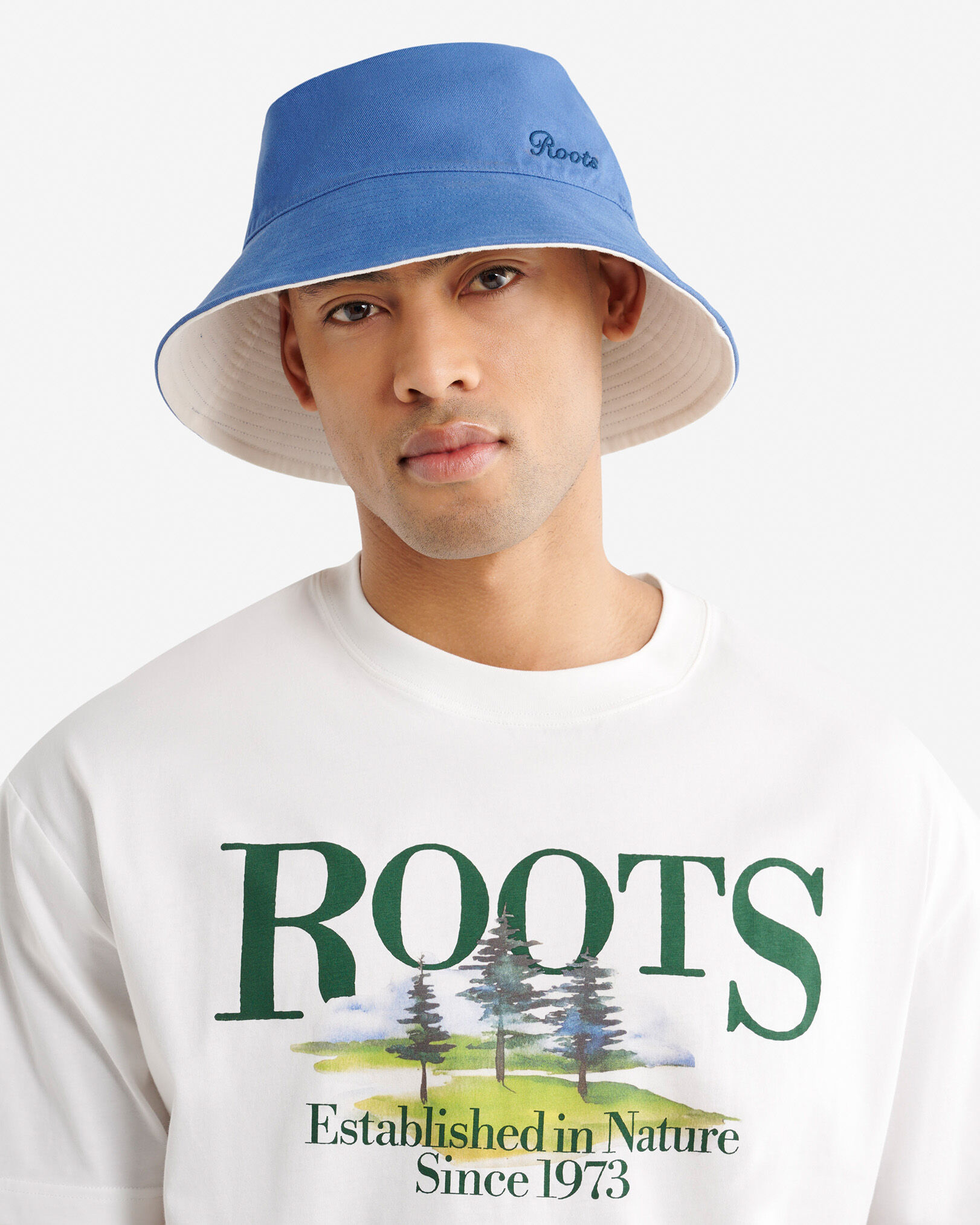 Chapeau style pêcheur réversible