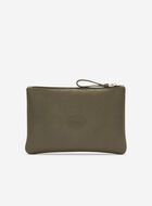Grande pochette à glissière en cuir Cervino