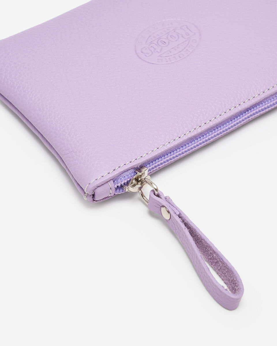 Pochette moyenne à glissière en cuir Cervino
