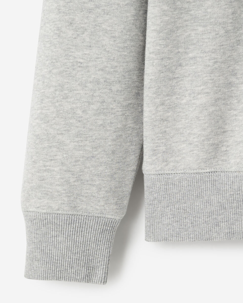 Chandail demi-glissi&egrave;re original &agrave; capuchon en jersey bouclette en coton bio