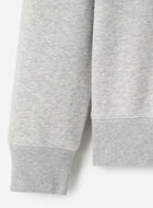 Chandail demi-glissi&egrave;re original &agrave; capuchon en jersey bouclette en coton bio