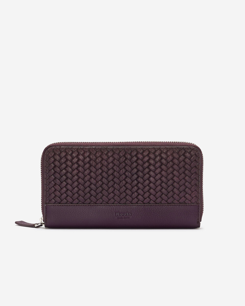 Zip Around Clutch Woven