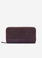 Zip Around Clutch Woven