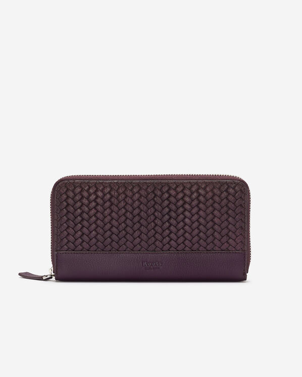 Zip Around Clutch Woven