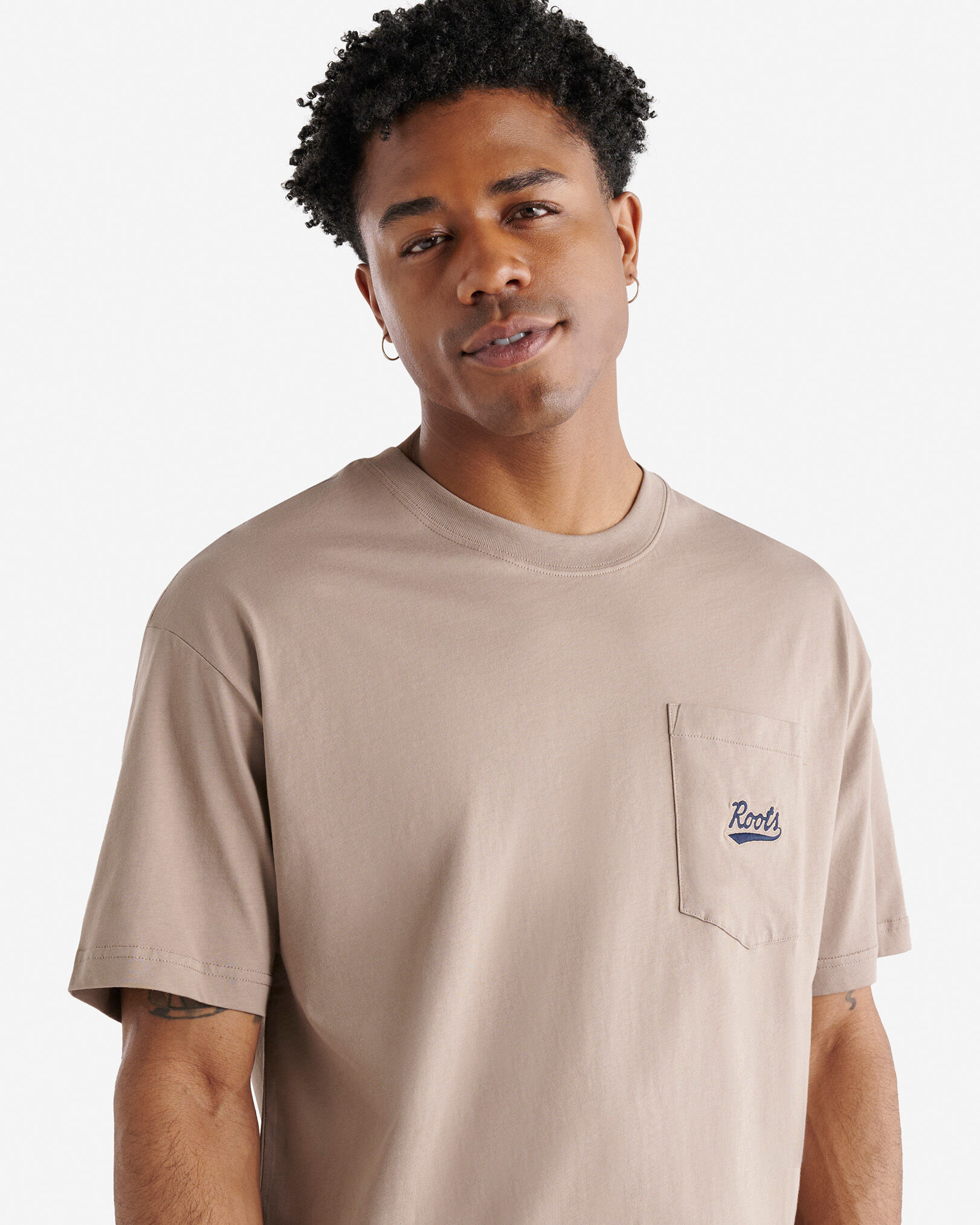 Mens Roots Relaxed Pocket T-Shirt