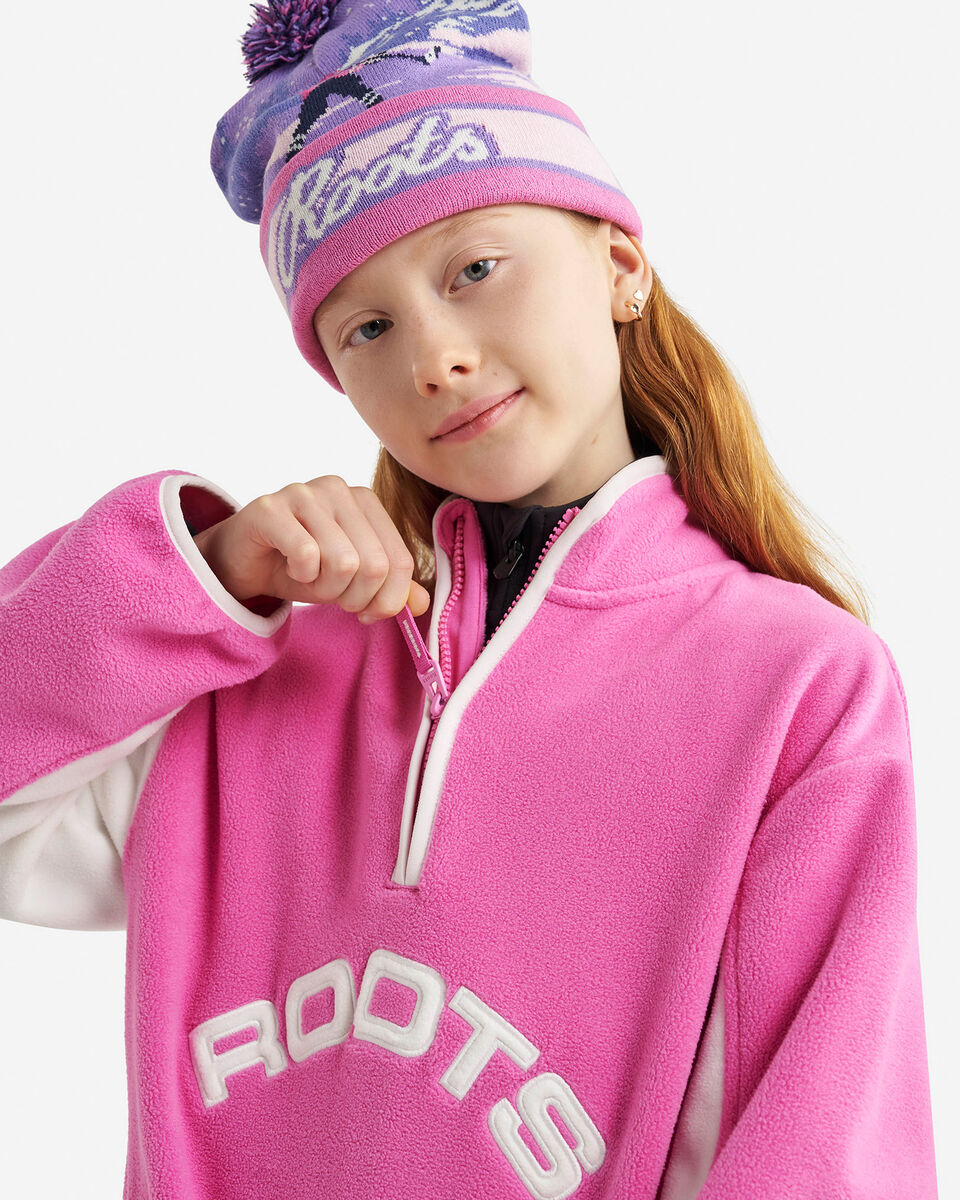 Chandail sport à col à demi-glissière en micromolleton pour enfants