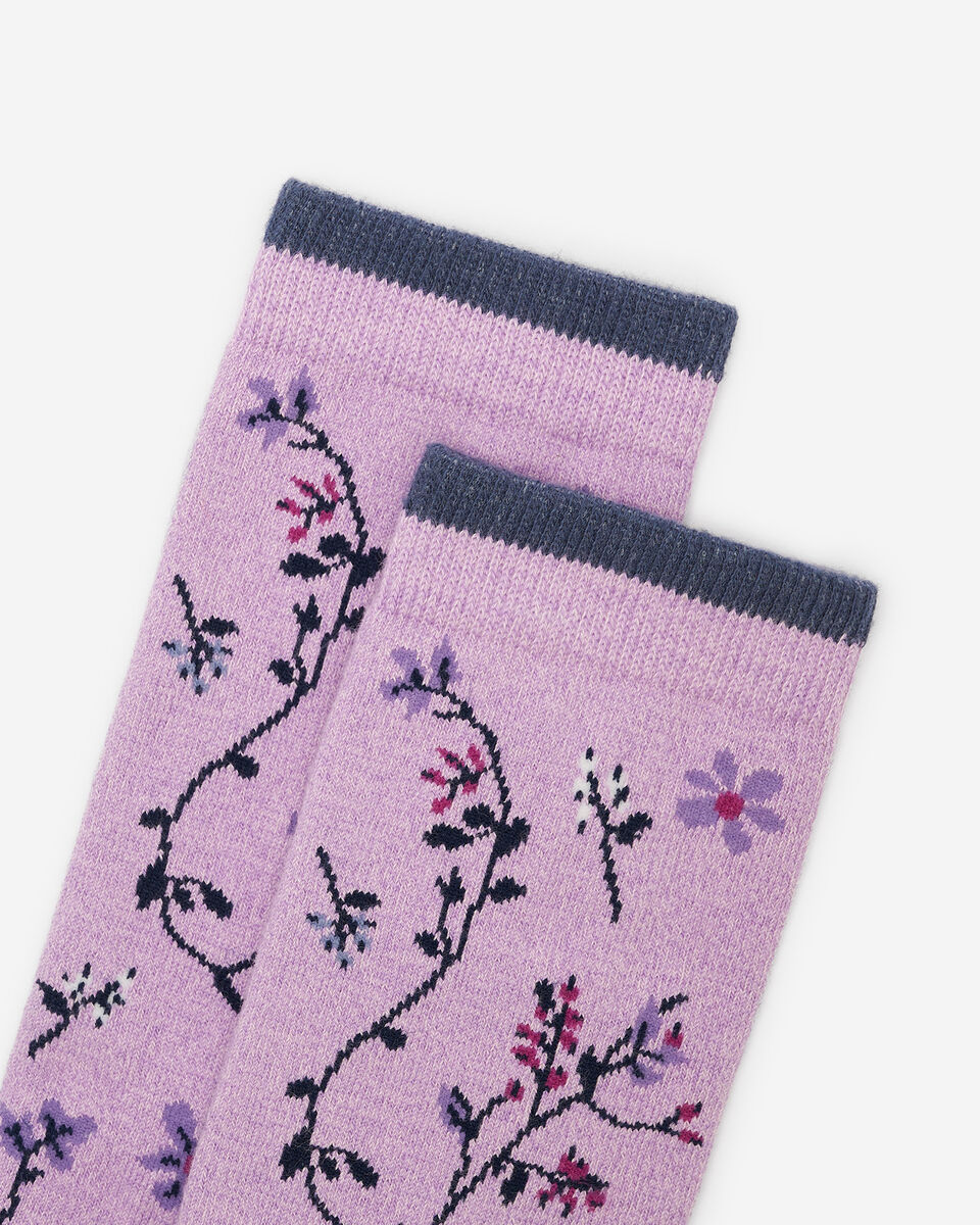Chaussettes motif floral pour femme