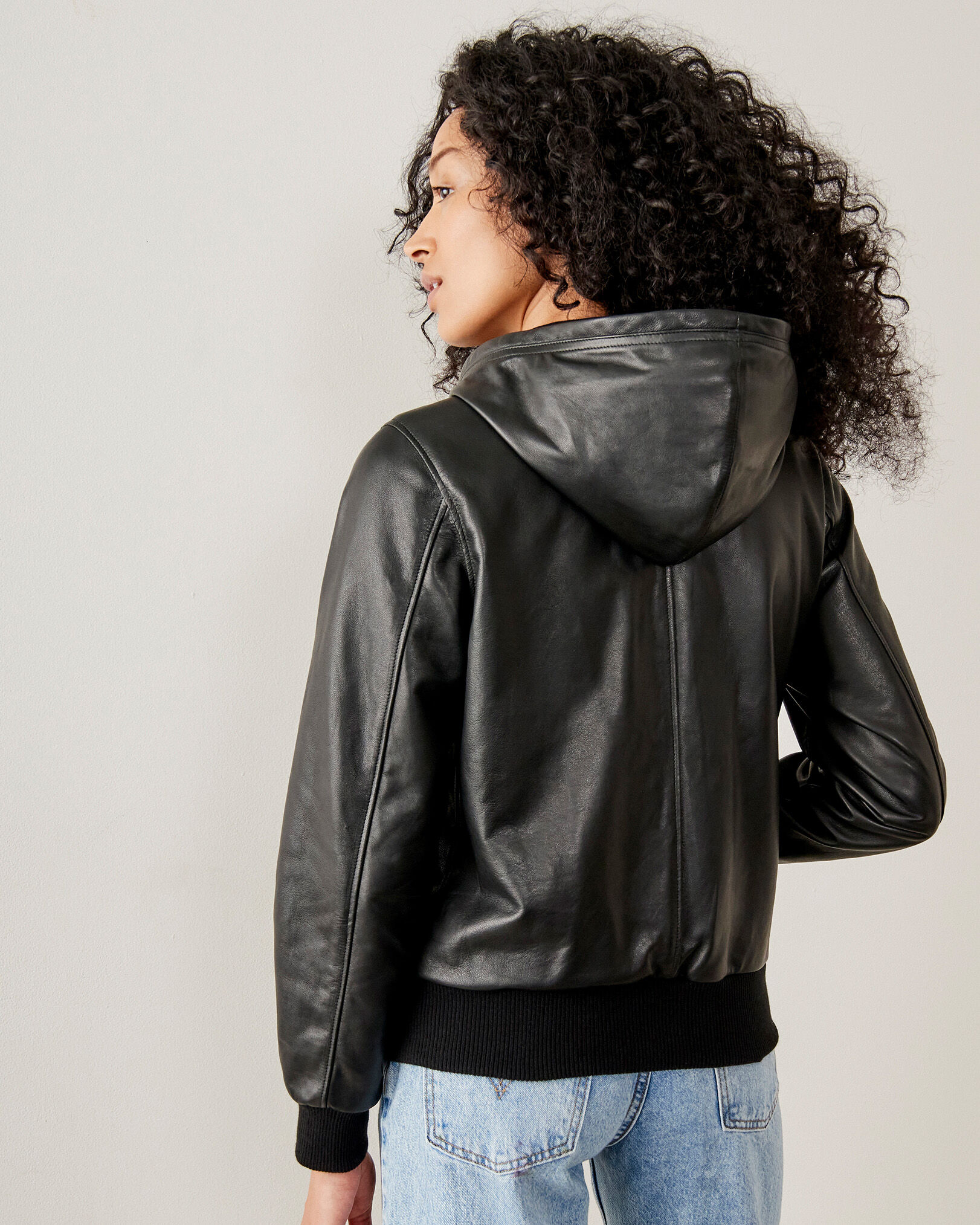 Alex Leather Hoodie Vegetal Leather Jackets Roots