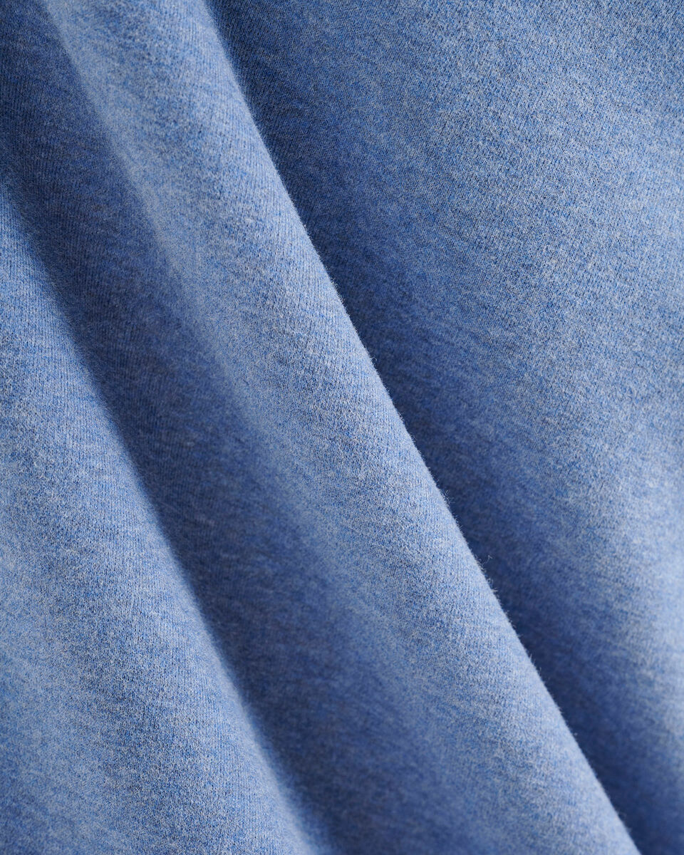 Chandail demi-glissi&egrave;re original &agrave; capuchon en jersey bouclette en coton bio