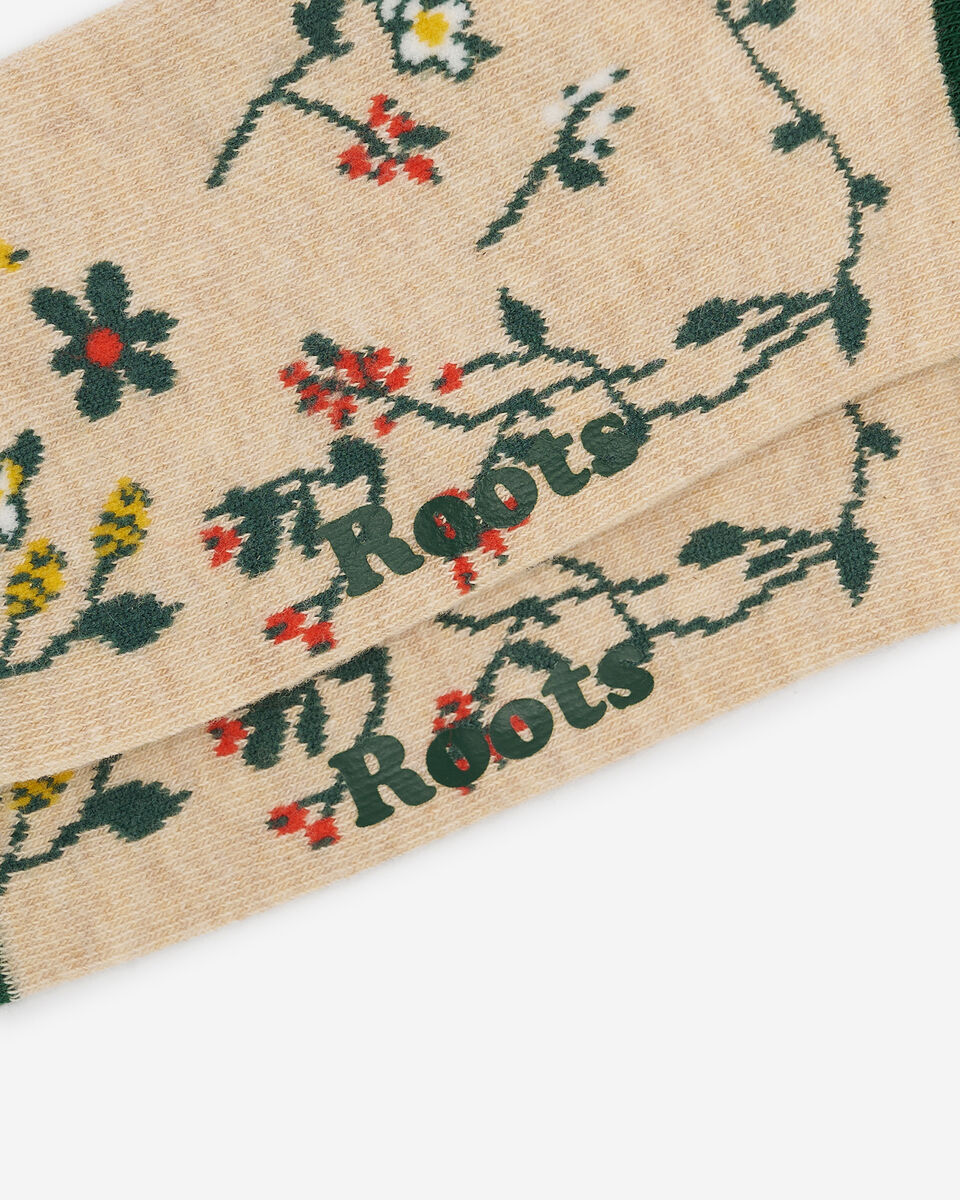 Chaussettes motif floral pour femme