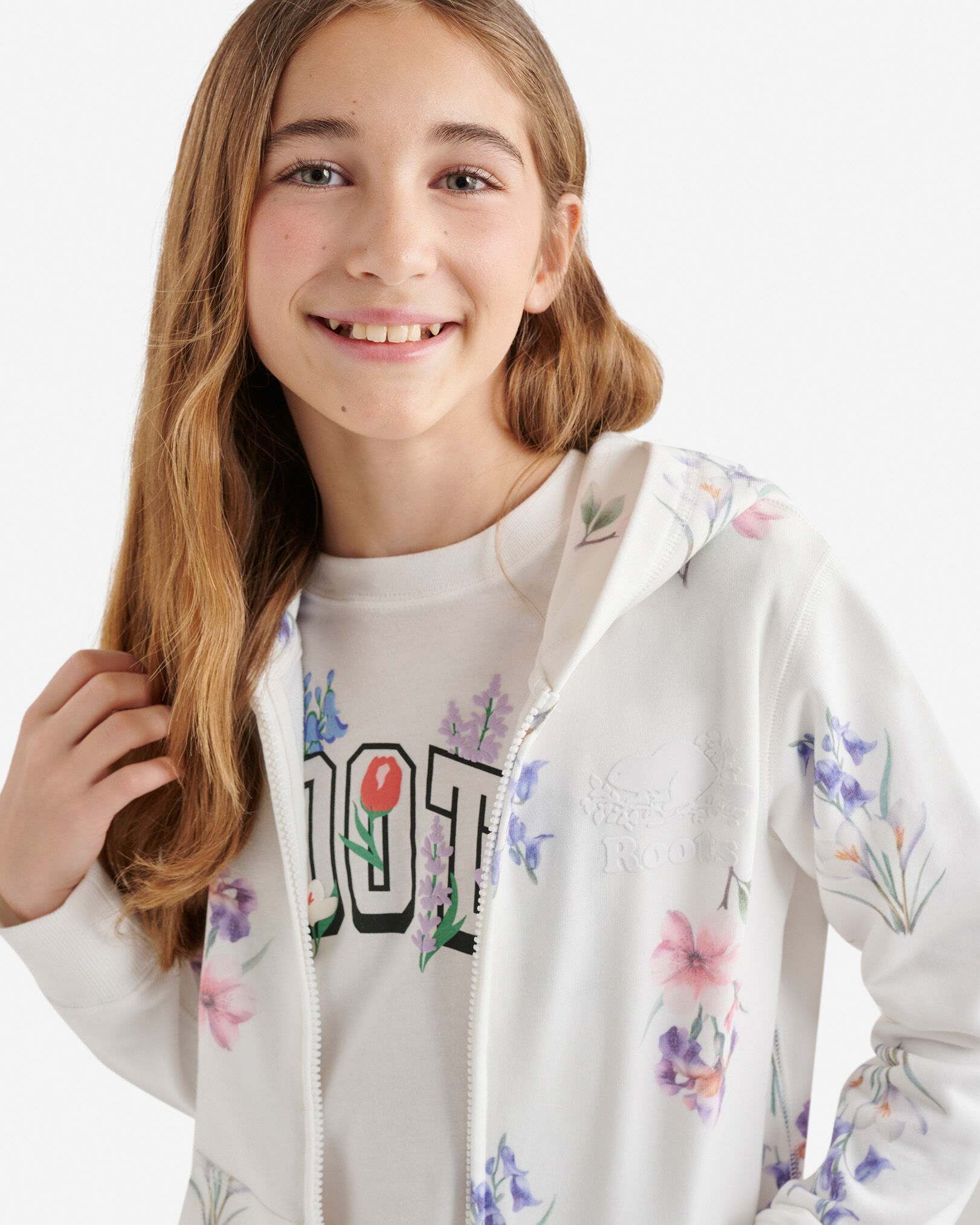 Kids Cooper Floral Full Zip Hoodie