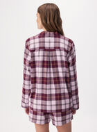 Chemise de pyjama &agrave; carreaux pour femme
