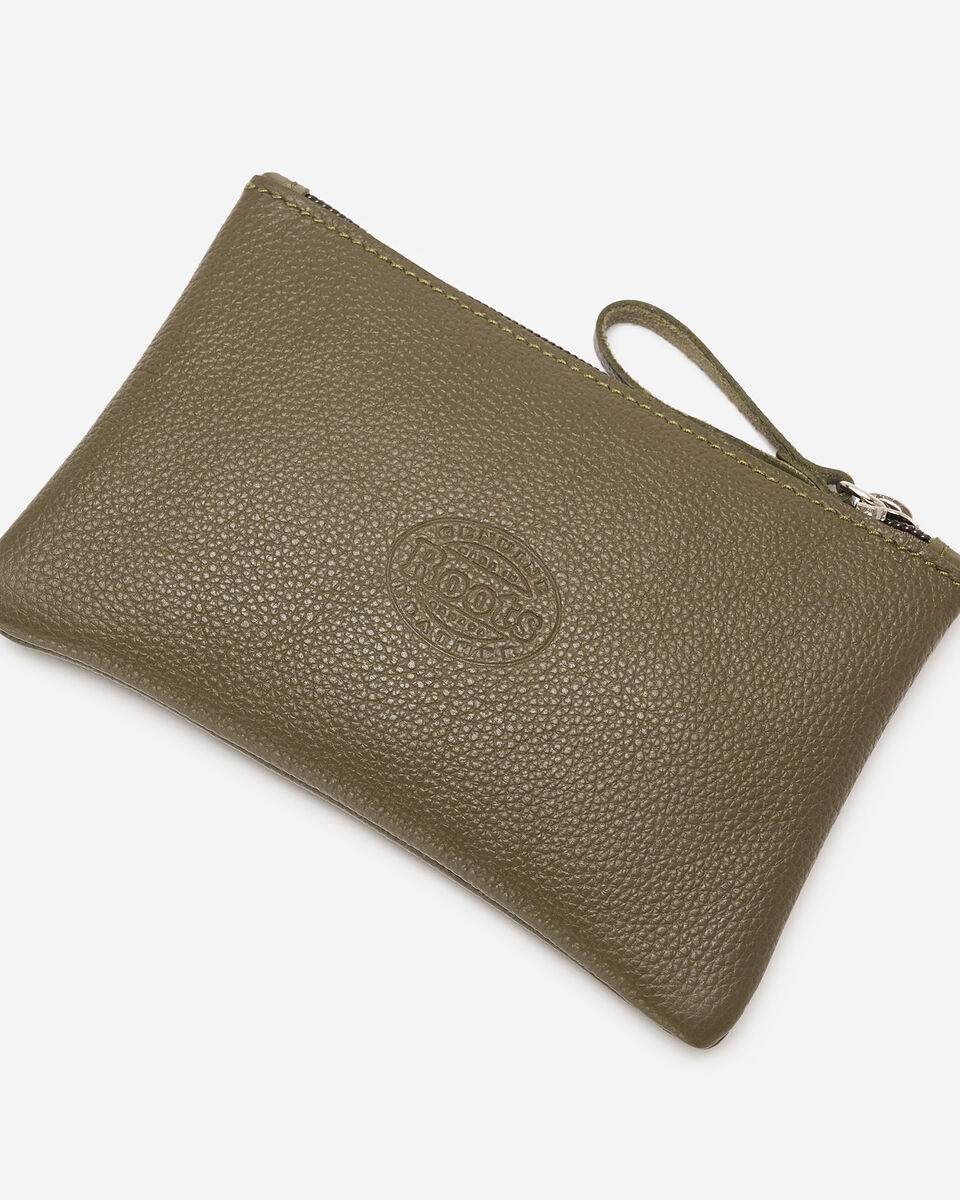 Pochette moyenne à glissière en cuir Cervino