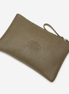Pochette moyenne à glissière en cuir Cervino