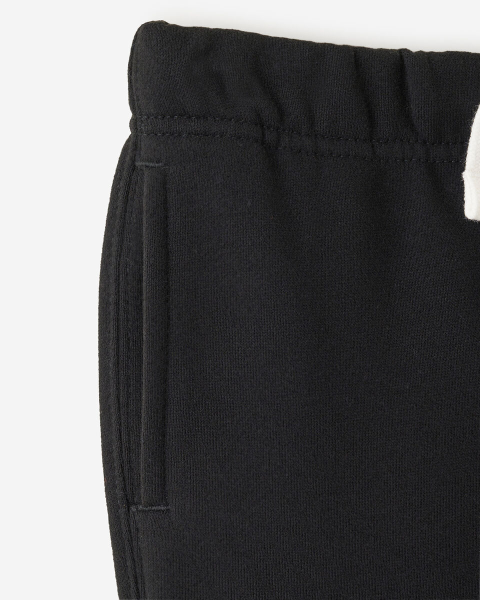 Pantalon ajusté à cheville côtelée en molleton de coton bio pour toutes-petites