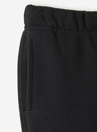 Pantalon ajusté à cheville côtelée en molleton de coton bio pour toutes-petites