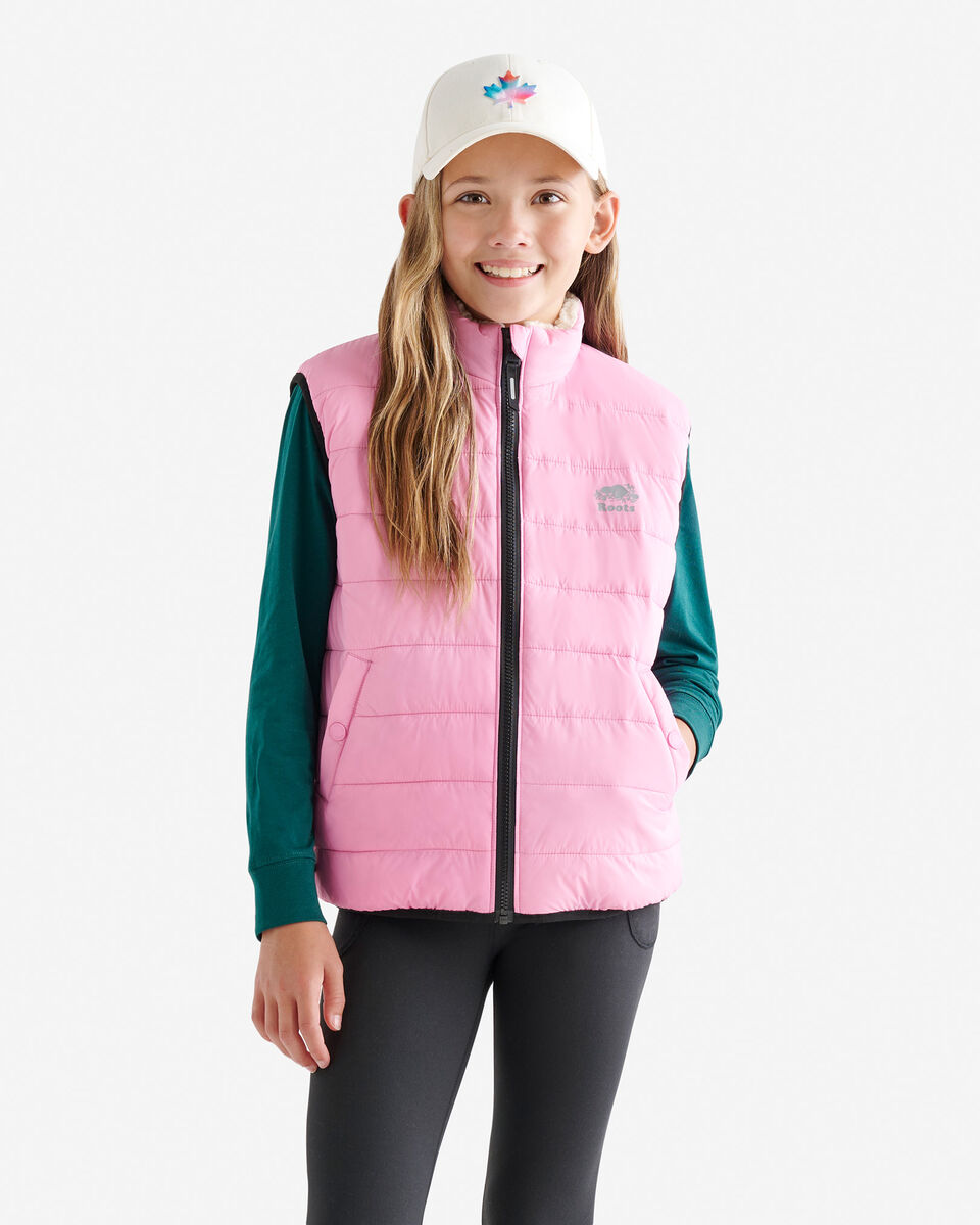 Kids Roots Reversible Puffer Vest