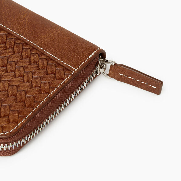 Zip Around Clutch Woven