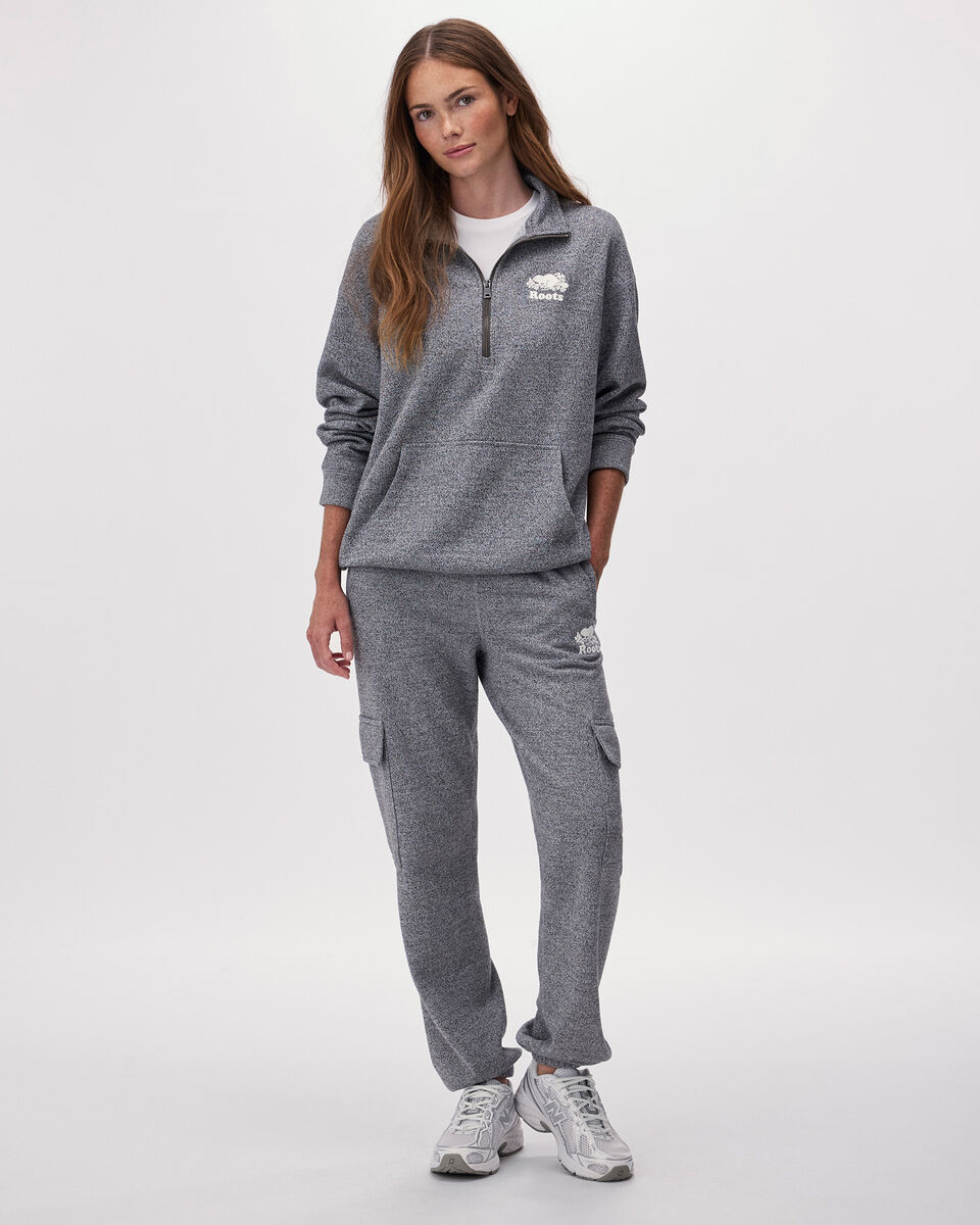 Organic Cooper Relaxed Quarter Zip Stein