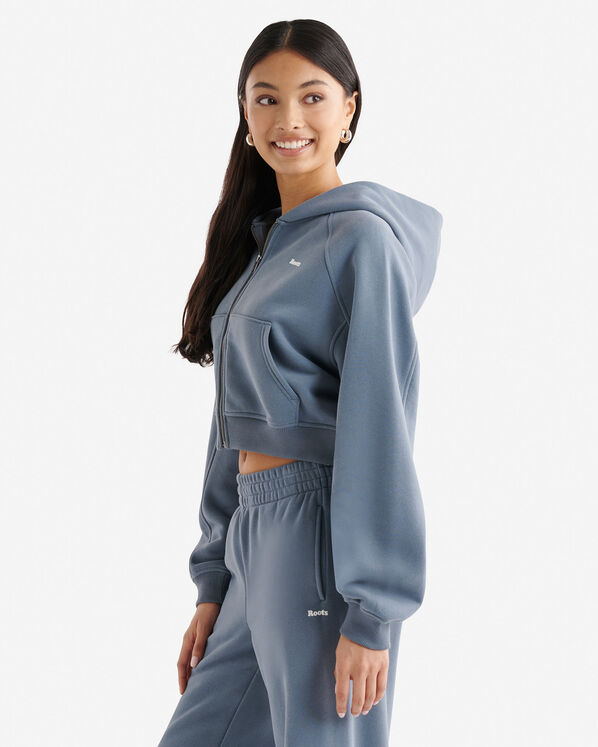 Summer Cloud Cropped Full Zip Hoodie
