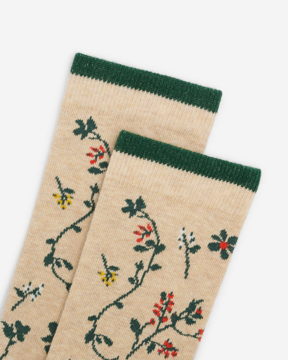 Chaussettes motif floral pour femme
