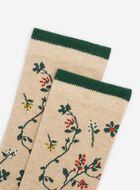 Chaussettes motif floral pour femme