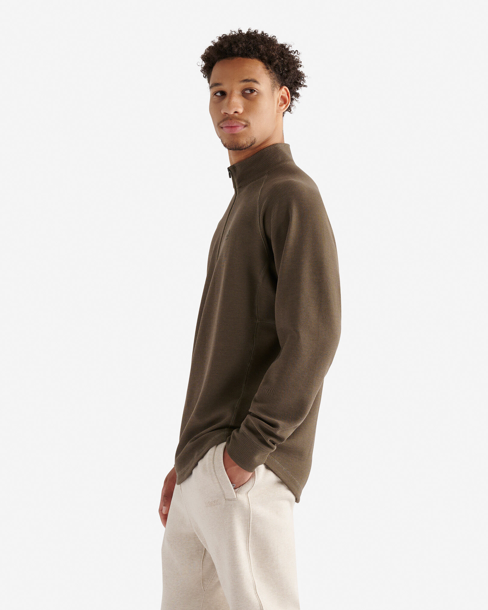 Active Grid Half Zip Stein